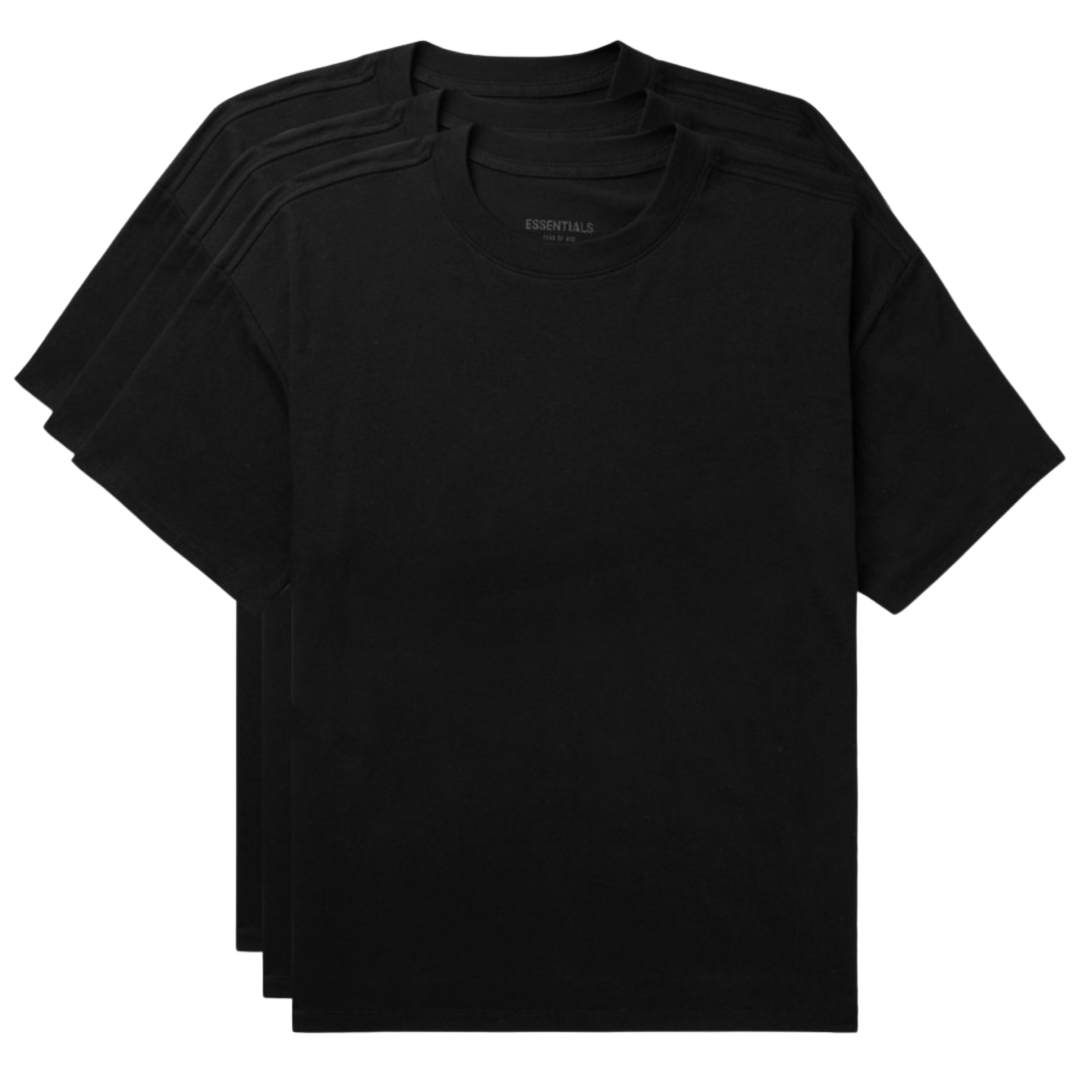 Fear of God Essentials 3-Pack T-Shirt Black