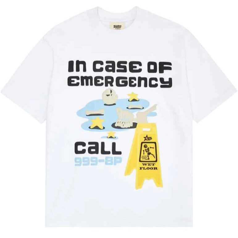 Broken Planet In Case Of Emergency T-Shirt White