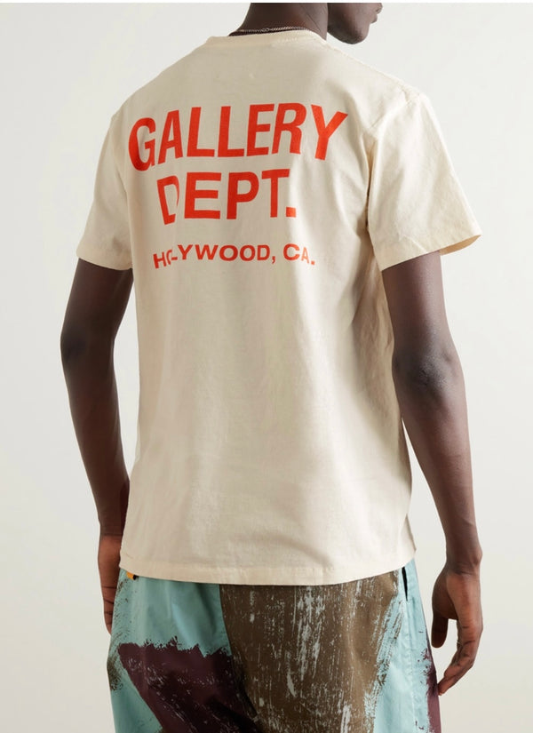 Gallery Dept Souvenir T-Shirt Cream Orange