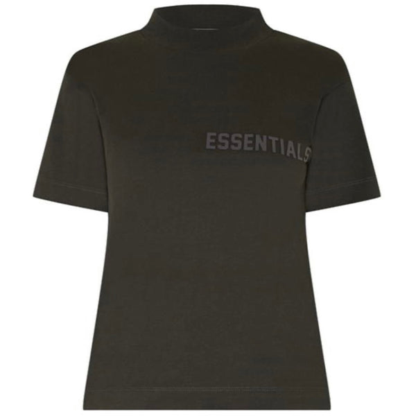 Fear of God Essentials Logo T-Shirt Off Black Ladies