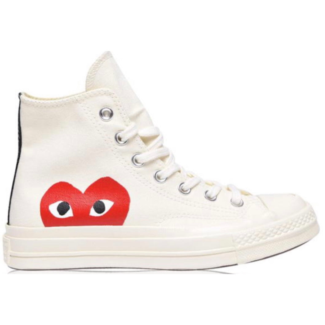 Comme Des Garcons Play White Cream Womens Converse